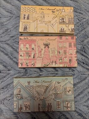 Too Faced Holiday Palette Trio — Gold, Pink, Light Blue